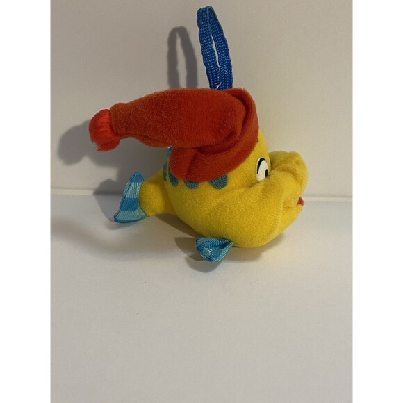 Disney Little Mermaid Plush Christmas Ornament Flounder Sebastian 1987 McDonalds - Picture 6 of 16